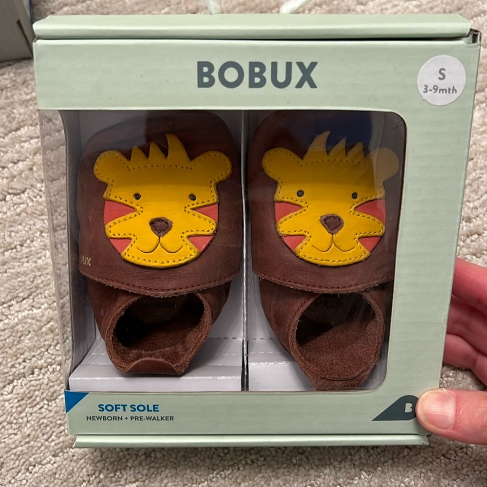 Bobux toffee tiger soft sole shoes